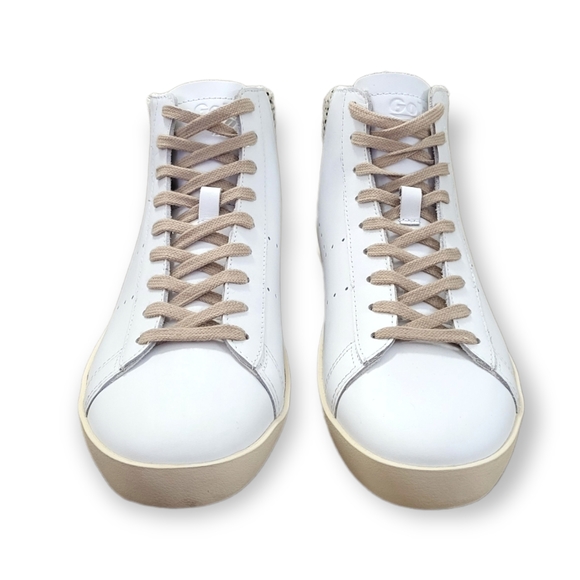 Gola Classics Women's Nova High Safari Sneakers White Cheetah Nude 9 NWOT - Picture 2 of 8